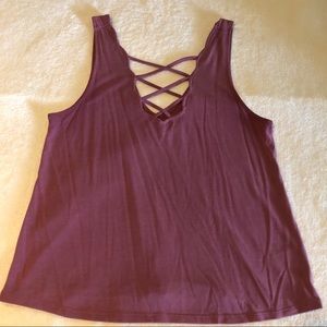 Criss cross tank top